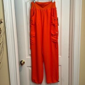 9ine orange cargo pants NWT